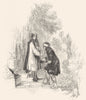 PORTRAITS. Roger de Coverley & beggar 1845 old antique vintage print picture
