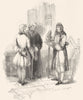 LONDON. Roger de Coverley, Westminster Abbey 1845 old antique print picture