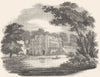 WARCS. Guy's Cliffe, Warwickshire 1845 old antique vintage print picture