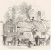 LONDON. Watering House, Knightsbridge, in 1841 1845 old antique print picture