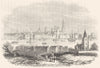 NORFOLK. Kings Lynn, start of 18th century 1845 old antique print picture