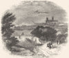 LINCS. Lincoln 1845 old antique vintage print picture