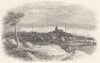 BERKS. Reading, from Caversham Hill 1845 old antique vintage print picture