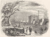 GLOS. Gloucester 1845 old antique vintage print picture