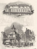 STRATFORD. Floating Coffee House, Thames; Jubilee 1845 old antique print