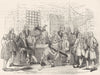 SHIPS. Exam of Warden Fleet(Hogarth) 1845 old antique vintage print picture
