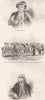 PORTRAIT. Jonathan Wild; led to trial ; John Fielding 1845 old antique print