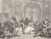 ROMANCE. Wedding-la-Mode Concert 1845 old antique vintage print picture