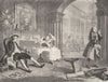 ROMANCE. Wedding-la-Mode Saloon 1845 old antique vintage print picture