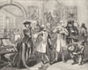HOGARTH. Rake's Progress Levee 1845 old antique vintage print picture