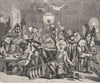 HOGARTH. Rake's Progress gaming House 1845 old antique vintage print picture