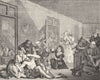 HOGARTH. Rake's Progress Madhouse 1845 old antique vintage print picture