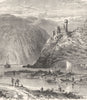 GERMANY. The Rhine below Bingen, at the Taunus Mountains. Ehrenfels castle 1893