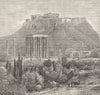 ATHENS. Ruins of the Temple of Jupiter and the Acropolis, Greece 1893 print