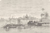 THAILAND. General View of Bangkok, Capital of Siam 1893 old antique print