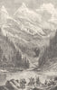 ALBERTA. Rocky Mountains at the Lake of the Bows. Bow Lake. Canada 1893 print