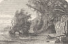 CENTRAL AMERICA. A Beach on the Coast of Central America 1893 old print