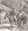 SOUTH AMERICA. Paraguayan Tea-train 1893 old antique vintage print picture