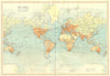 WORLD COMMERCIAL. Shows steamship & sailing ship trade routes.BLACKIE 1893 map
