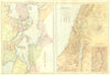 SHORES OF THE MEDITERRANEAN. Including telegraph routes. BLACKIE 1893 old map