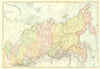 ASIAN RUSSIA. Siberia. Provinces.Scale in Russian Versts. BLACKIE 1893 old map