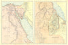 EGYPT. Nile Valley to the second cataract. Sinai. BLACKIE 1893 old antique map