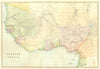 COLONIAL WEST AFRICA. Nigeria Ghana Togo Benin. BLACKIE 1893 old antique map