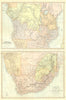 CENTRAL AFRICA. Angola Zambia Congo Uganda Tanzania. BLACKIE 1893 old map