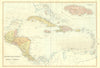 CARIBBEAN & CENTRAL AMERICA. West Indies Bahamas. Jamaica. BLACKIE 1893 map