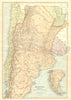 ARGENTINA CHILE PARAGUAY URUGUAY. Railways. Patagonia. BLACKIE 1893 old map