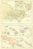 VICTORIA & TASMANIA. Australia. Inset Melbourne environs. BLACKIE 1893 old map