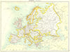 EUROPE. Political 1900 old antique vintage map plan chart