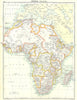 AFRICA. Political 1900 old antique vintage map plan chart