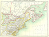 CANADA East. & North East US 1900 old antique vintage map plan chart