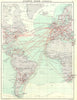 ATLANTIC. Ocean-Commercial 1900 old antique vintage map plan chart