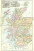 SCOTLAND. Glasgow; Edinburgh 1905 old antique vintage map plan chart