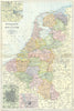 NETHERLANDS. Belgium; Amsterdam; Brussels; Antwerp 1905 old antique map chart