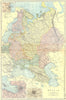 RUSSIA. Odessa St Petersburg Moscow 1905 old antique vintage map plan chart
