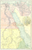 EGYPT. Nile Delta & Suez Canal; Cairo 1905 old antique vintage map plan chart