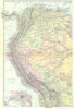 PERU. Panama; Colombia; Venezuela; Lima; Amazonas 1905 old antique map chart