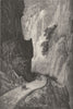 SPAIN. Defile of despenaperros in the Sierra Morena 1881 old antique print