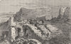 SPAIN. Ruins of the Roman theatre of Murviedro 1881 old antique print picture