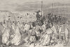 SPAIN. Arrival of Picadores 1881 old antique vintage print picture