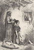 SPAIN. A Gispy's toilet at Diezma 1881 old antique vintage print picture