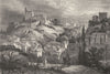 SPAIN. General view of the Alhambra 1881 old antique vintage print picture