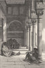 SPAIN. Gallery of the Patio de Los Arrayanes 1881 old antique print picture