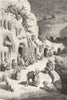 SPAIN. The Grottoes of the Gipsies at Sacro-Monte 1881 old antique print