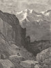 SPAIN. The Panderon in the Sierra Nevada 1881 old antique print picture