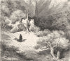 SPAIN. Arranco in the Sierra de Ronda 1881 old antique vintage print picture