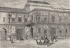SPAIN. Palacio del Ayuntamiento, Seville 1881 old antique print picture